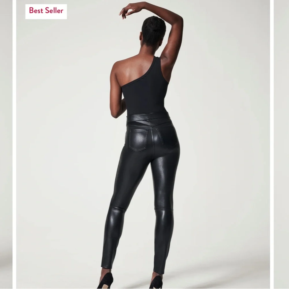 Leather Like ankle skinny pants - Picture 5 of 9